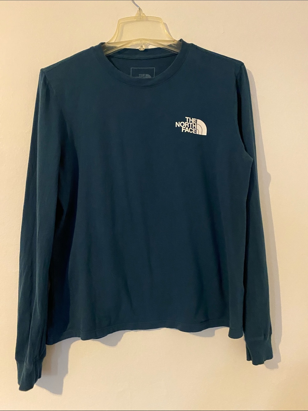 The North Face Long Sleeve Logo Tee - Teal Blue